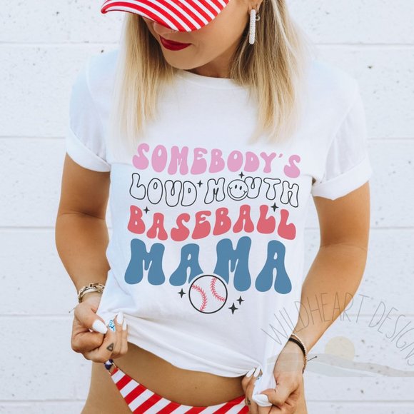 Tops - Someone's Loud Mouth Baseball Mama T-shirt Funny Baseball T-shirt Unisex Tee